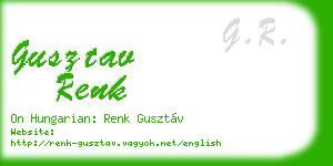 gusztav renk business card