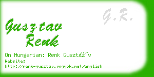 gusztav renk business card